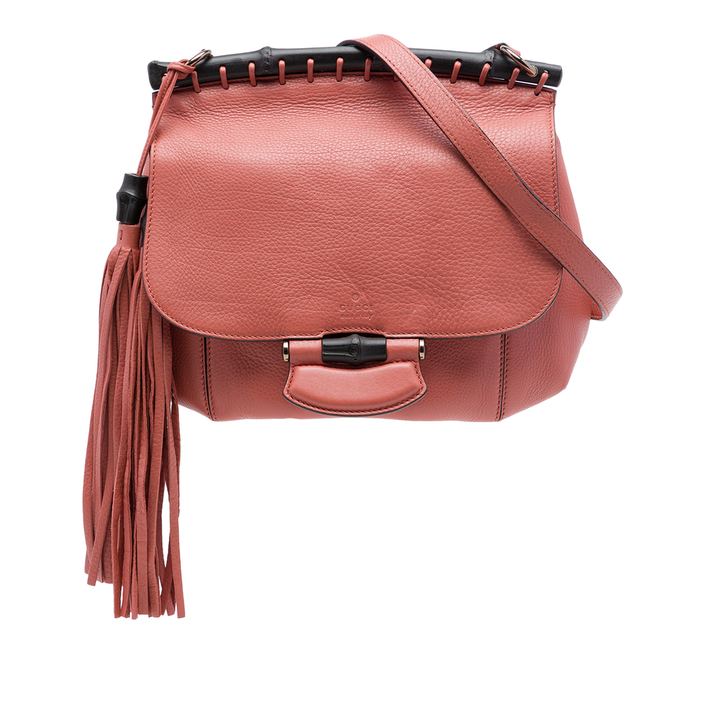 Pre-Loved Gucci Medium Leather Bamboo Nouveau Fringe Crossbody